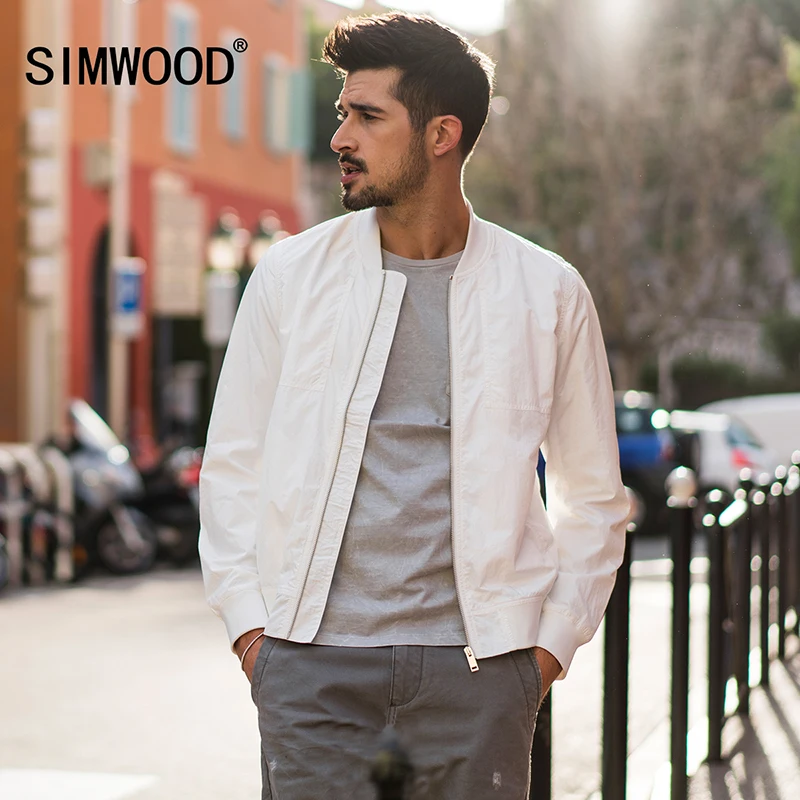 Легкая мужская ветровка SIMWOOD демисезонный жакет с карманами 2019 повседневная