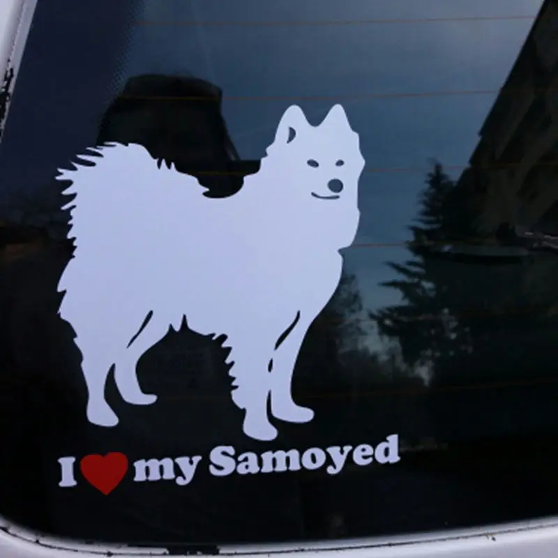 Виниловая наклейка I Love My Samoyed высеченные картинки с изображением животных Sammy для