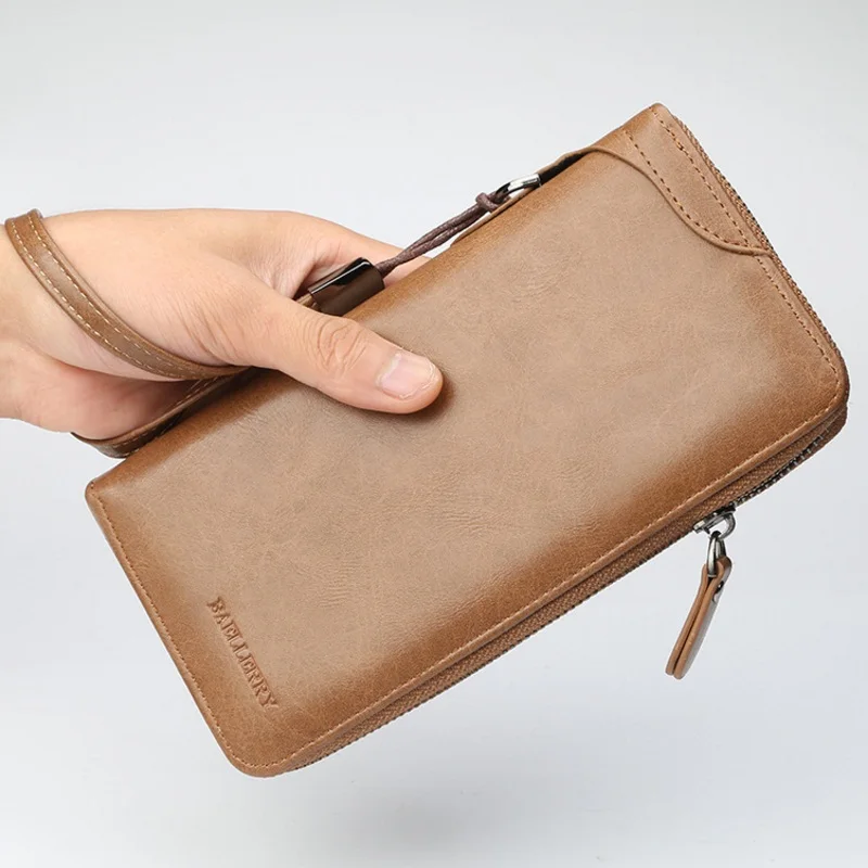Baellerry 2018 New Style PU Leather Vintage Long Section Wallets For Men Male Clutch With Handle Strap | Багаж и сумки