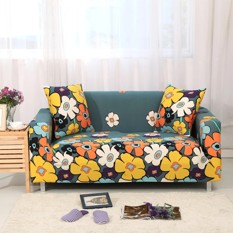 Elastic Stretch Printed Sofa Cover For Living Room New Year Decoration Furniture Corner Armchair Floral Couch 1/2 /3 /4 seats | Дом и сад
