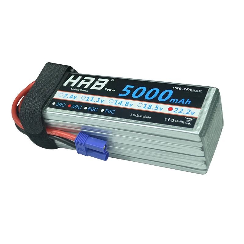 HRB 6S 22,2 V 5000mAh 50C Lipo батарея XT90 EC5 XT60 T Deans разъемы RC автомобили лодки Квадрокоптер самолет Мультикоптер грузовик запчасти