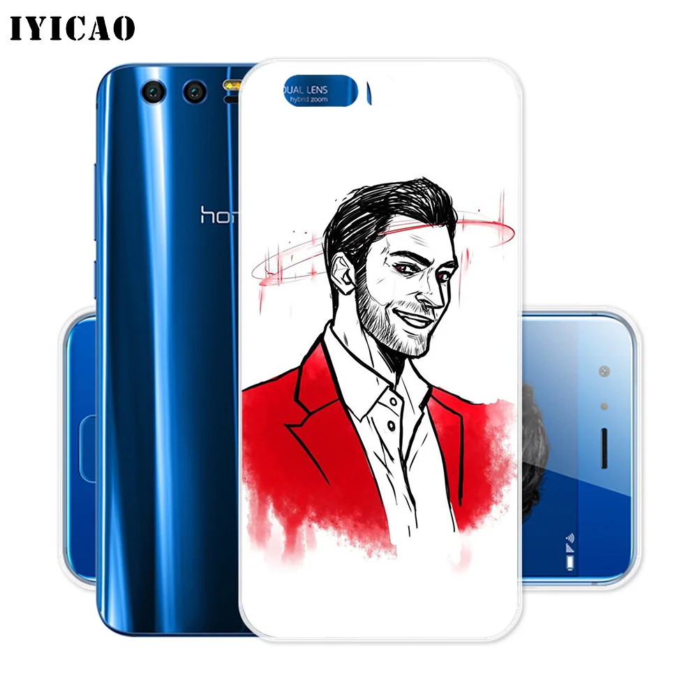 Мягкий силиконовый чехол IYICAO Lucifer Tom ellux для ТВ шоу Huawei Y9 Y7 Y6 Prime 2018 Honor 8C 8X 8 9 10 Lite 7X 7C