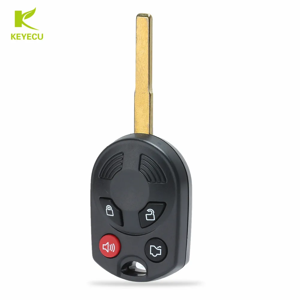 KEYECU Замена новый 3 + 1 кнопка Uncut дистанционного ключа оболочки чехол Fob для Ford Escape C