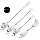 Гибкий удлинитель E27, адаптер Светодиодный пы, настенная розетка, держатель цоколя лампы, винтовая розетка, вилка ЕС, США