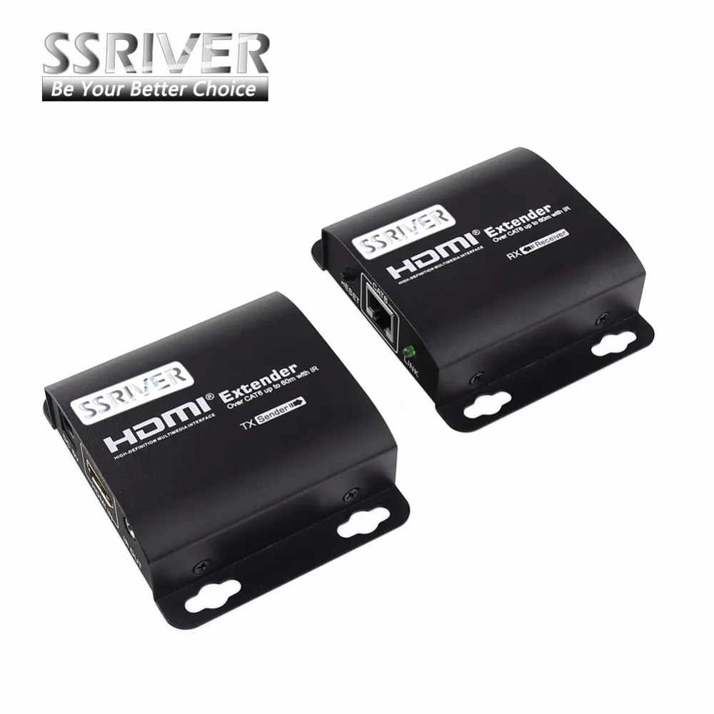 Новый HDMI 1080 P LKV372A ИК конвертер Сетевой удлинитель 60 м RJ45 передатчик TX/RX с более чем