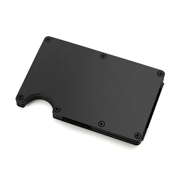 Мужской алюминиевый кошелек RFID Блокировка с металлическим зажимом для денег дорожный кошелек минималистичный держатель для карт
