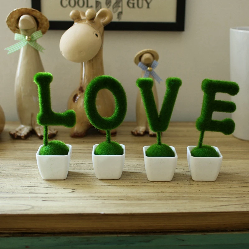 Любовь настольные украшения домашняя Посуда декоративная имитация зеленого