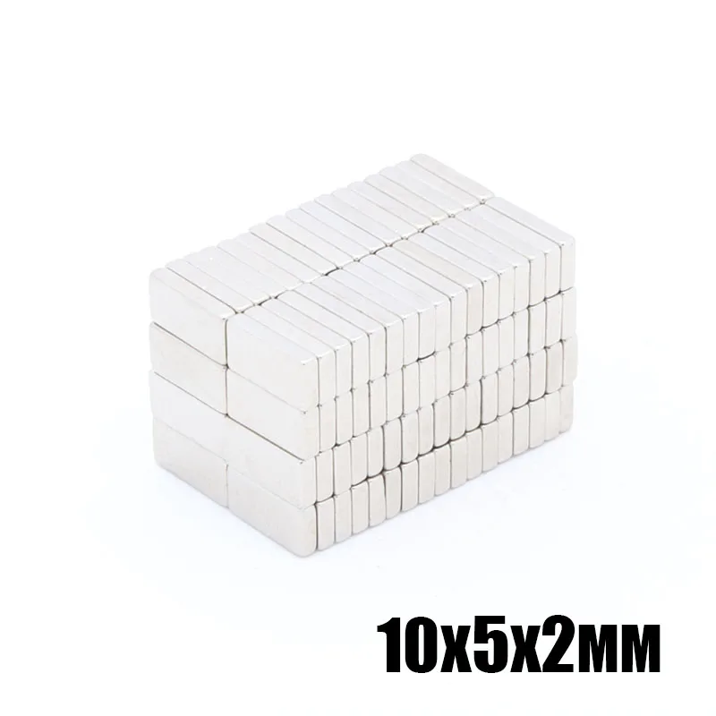 

500pcs 10x5x2 mm N35 Strong Square NdFeB Rare Earth Magnet 10*5*2 mm Neodymium Magnets 10mm x 5mm x 2mm free delivery