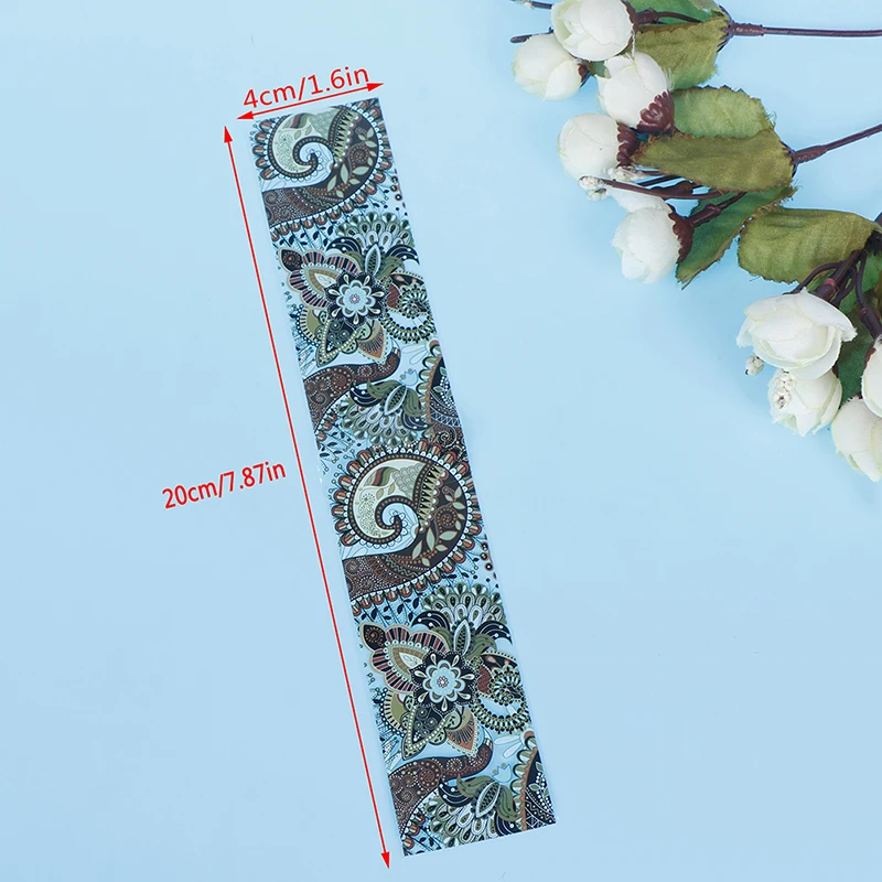 

10pcs/lot Holographic Foils Set Flower Colorful Nail Foils Set Starry Paper Transfer Full Wraps Manicure Charm Sticker Decal