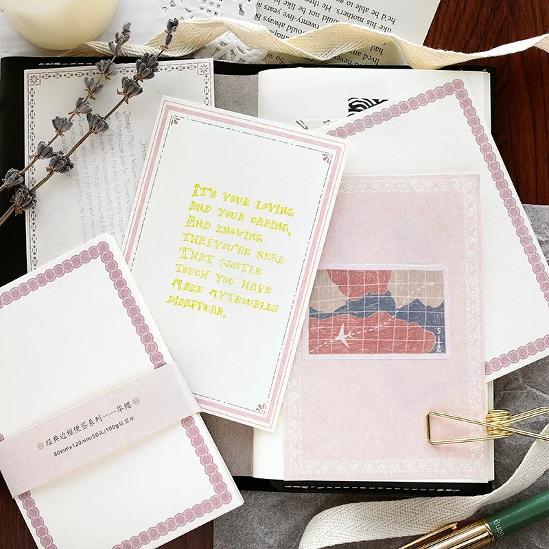 Kawaii Милая рамка блокнот для записей с цветами в ветке карманная книга слов