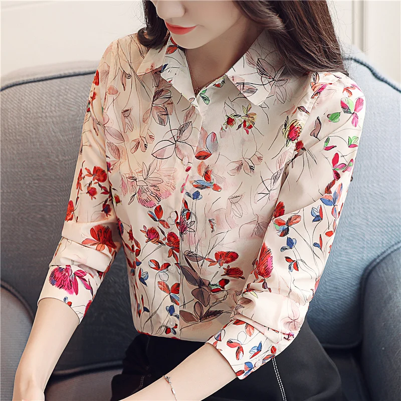 Женские топы и блузки белые корейская модная одежда шелковые Femininas Elegante женские