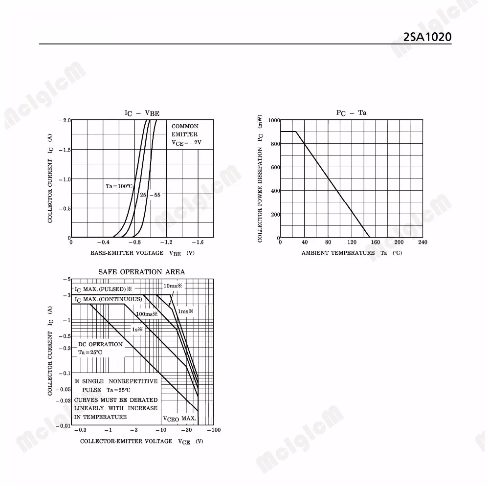 MCIGICM 50 шт. 2SA1020-Y, 50 шт. 2A 50 в 2SA1020 A1020 PNP транзистор пластмассово-инкапсулировать транзисторы