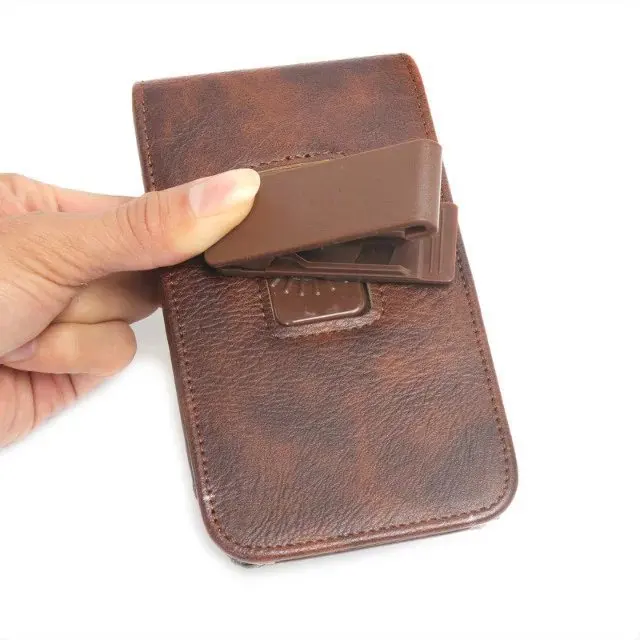 Кожаный чехол кобура с петлей на 360 градусов и зажимом для ремня телефона Huawei P6 P7 P8