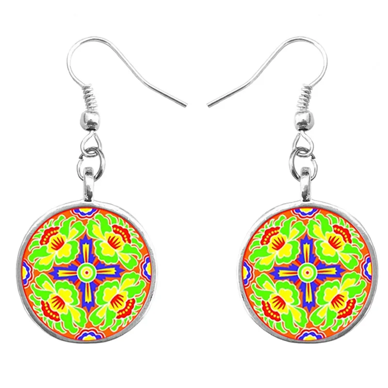 Хна круглые серьги женские винтажные модные из сплава вечерние подарок|dangle