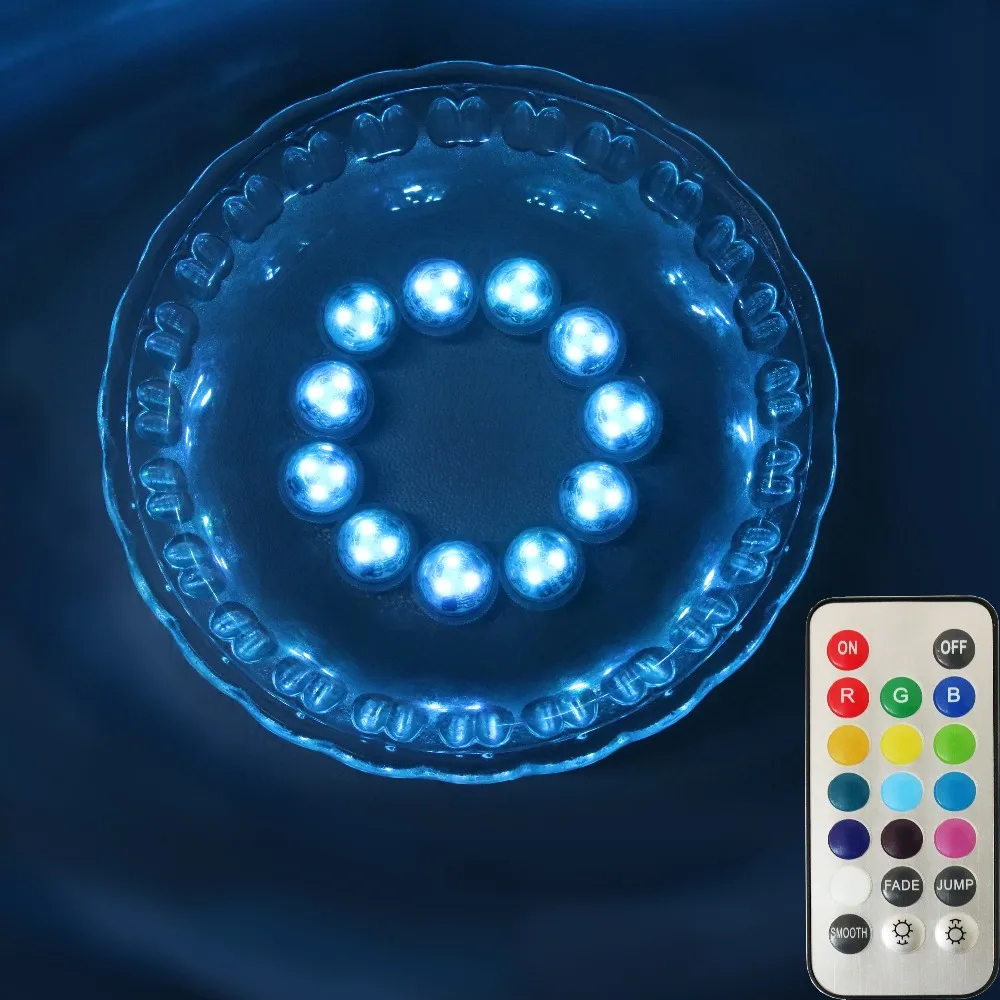 Лампа с дистанционным управлением 12 шт. RGB цвет маленький на батарейках высокое