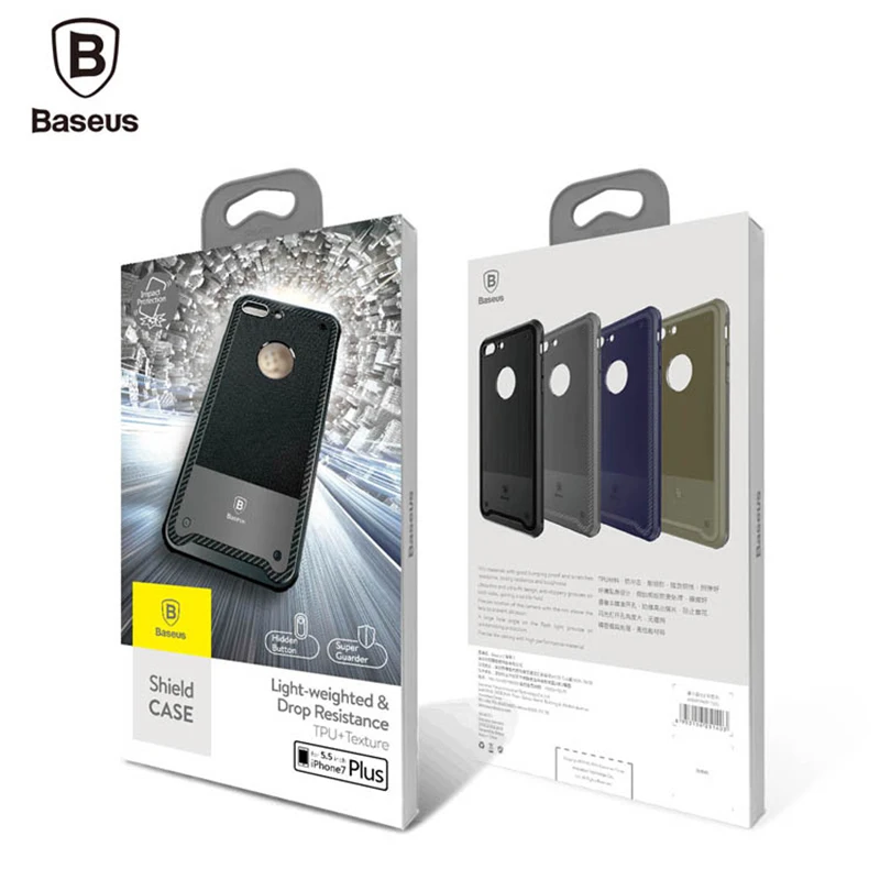 Для iPhone 7 Plus 5.5 дюйма Baseus Щит Случае Падение сопротивления Защитный Вернуться Тпу