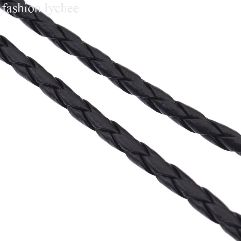 Модное мужское ожерелье lychee с двойным вольком длинная цепь серебряного цвета