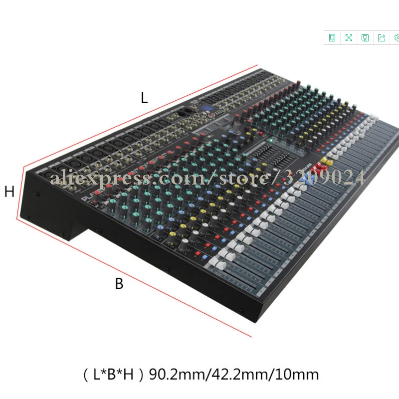 

24 Channel Mixer with USB MP3 Reverb 16 DSP Reverb Effect Stage Mixer Large Reverb Microphone Mixer System