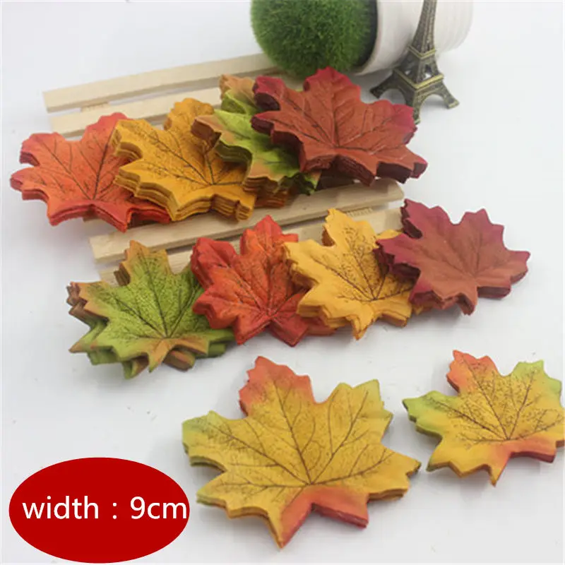 50 шт. искусственные цветы для украшения сцены 9 см|maple leaf|leaf leavesartificial silk flowers |