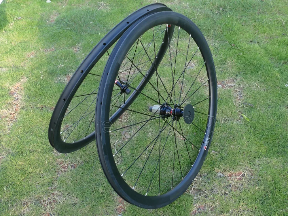 New Full Carbon Road Bike Racing Bicyle Clincher Wheelset Basalt Brake Side Wheel Rim Depth 38mm 20.5mm 23mm 25mm Width | Спорт и