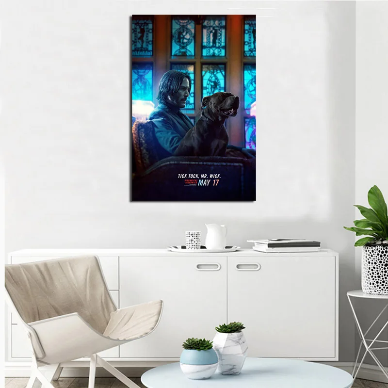 John Wick Chapter 3 Парабеллум 2019 плакат холст картина печать спальня домашний декор