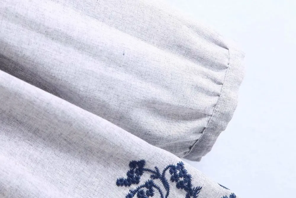 2018 za зимнее женское вышитое платье свободные платья с принтом vestidos Горячая