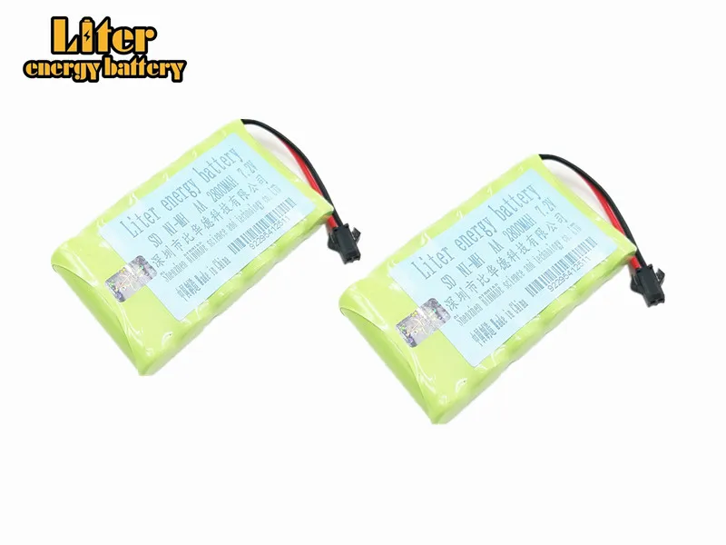 

2 Упак. 2800mah 7,2 v аккумуляторная батарея nimh aa ni-mh 7,2 v для дистанционного управления электрический игрушечный инструмент лодка