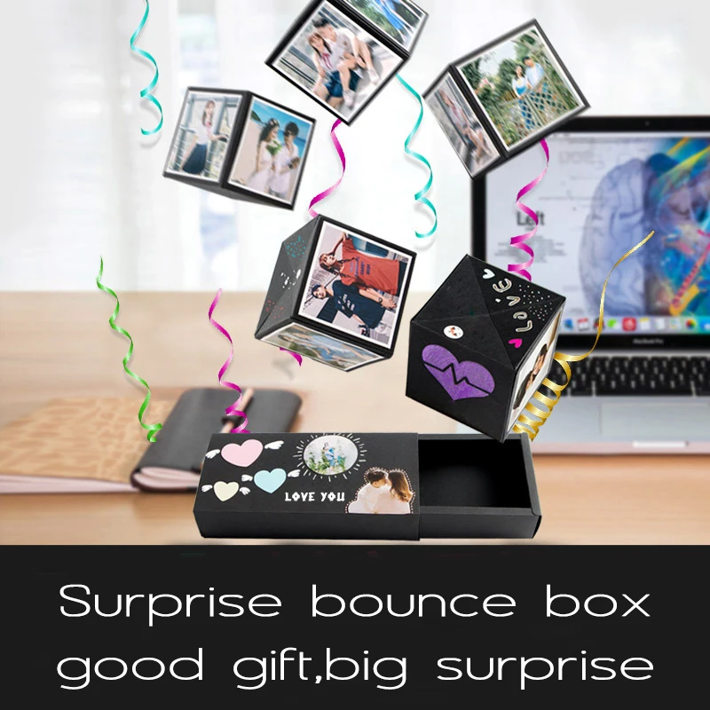 Превосходный креативный DIY сюрприз любовь и счастье с фотоальбомом коробка