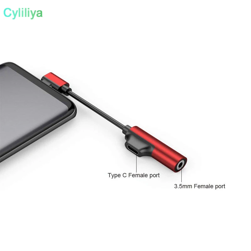 Кабель-адаптер для наушников Type C на 3 5 адаптер USB мм аудиоразъем 2 в 1 конвертер Type-C