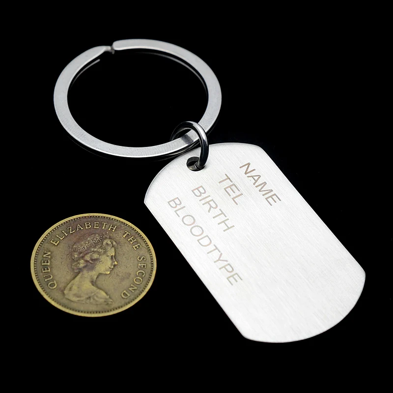 Мужская Матовая Военная армейская Нержавеющая Сталь пустая собачья бирка