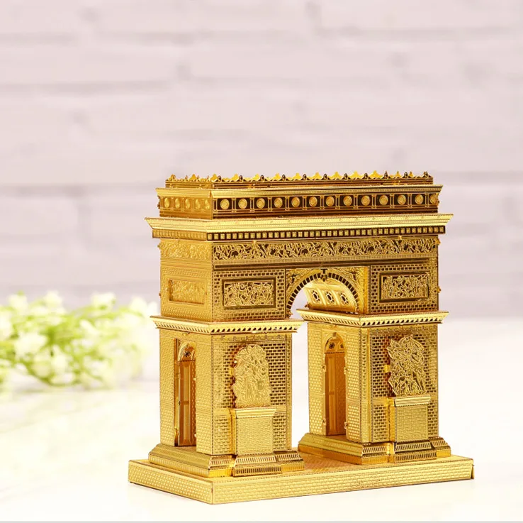 Оригинал pieccool 3D Сборка металлических пазлов Триумфальная арка Строительные