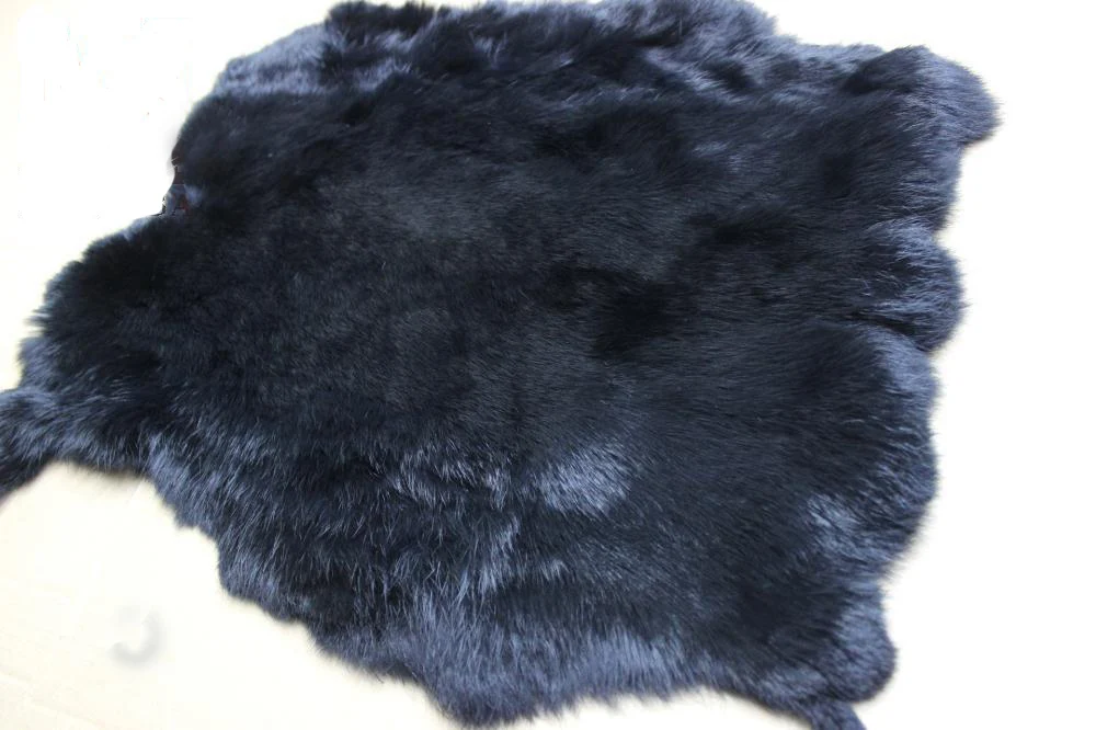 Высокое качество оптовая цена окрашенная черная кроличья меховая кожа|fur skin|fur
