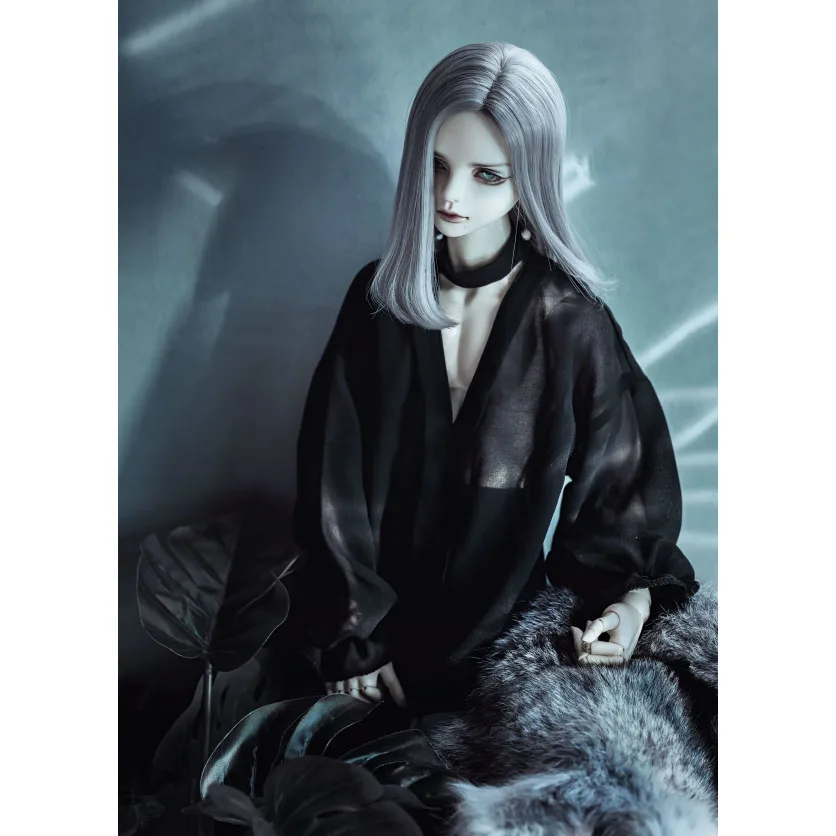 BJD черная шифоновая рубашка верхняя одежда в стиле ретро для 1/4 1/3 SD17 70 см 17 &quot24&quot
