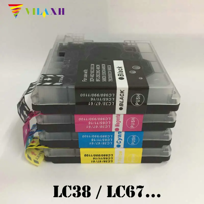 Чернильный картридж Vilaxh LC38 LC61 LC11 LC16 LC65 LC67 LC980 LC985 LC1100 для Brother DCP 385C 390CN 585CW с с|ink