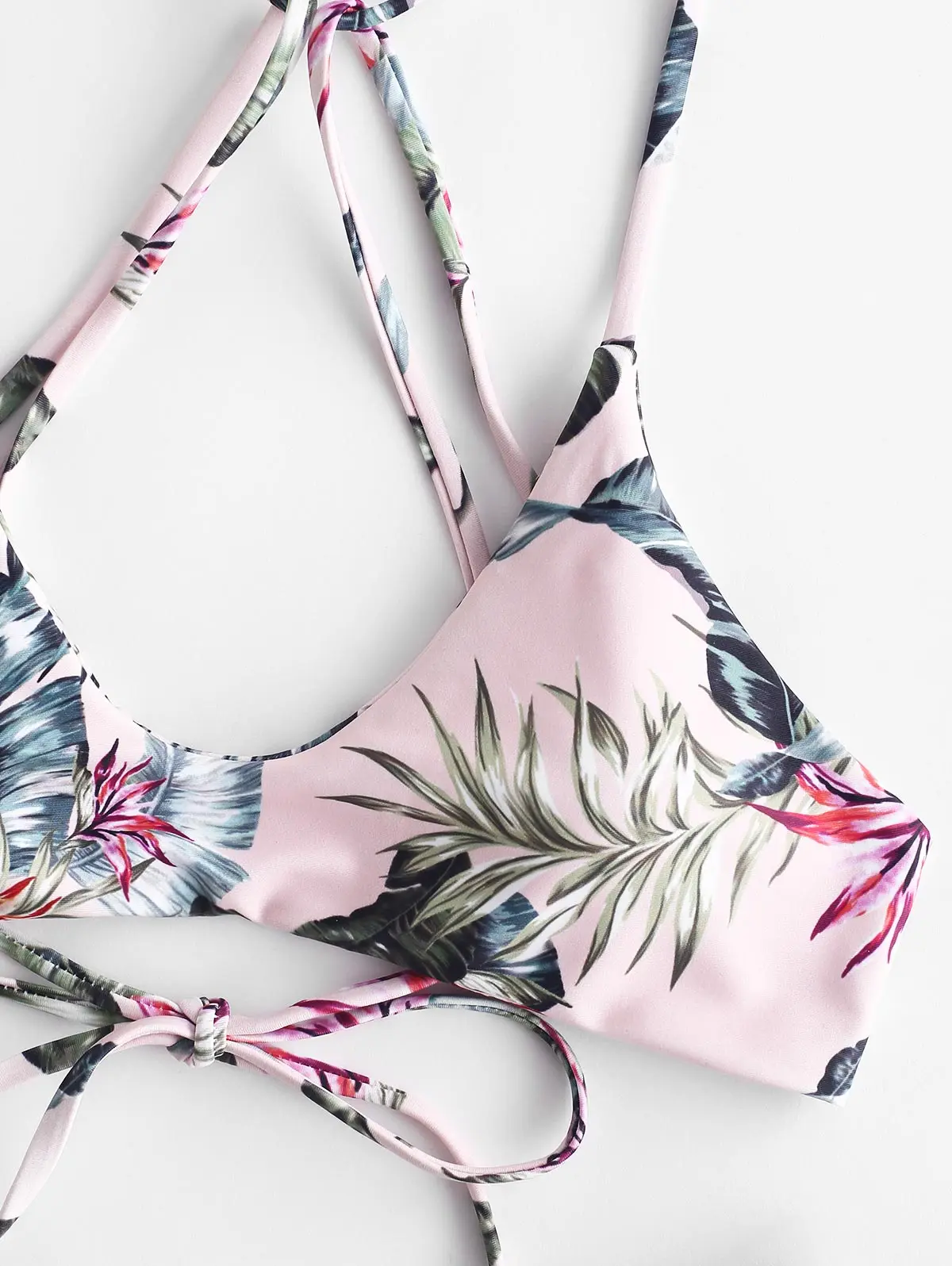 ZAFUL Бикини Женщины Цветочные Strappy Mix Match Набор Бикини Мягкие Ремни Тонкий Провод Бесплатный Купальник Strappy Купальники Купальный Костюм