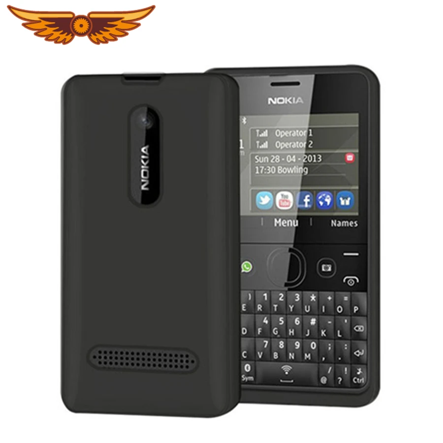 Оригинальный разблокированный мобильный телефон Nokia Asha 210 GSM 2 4 дюйма две SIM карты