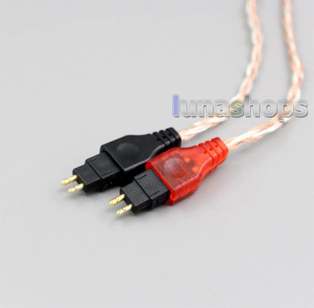 LN005980 3,5 мм 2,5 мм 4,4 мм XLR Сделано в Китае 16 ядер OCC Посеребренная смешанный кабель для наушников для Sennheiser HD660s HD650 HD600 HD580 HDxxx