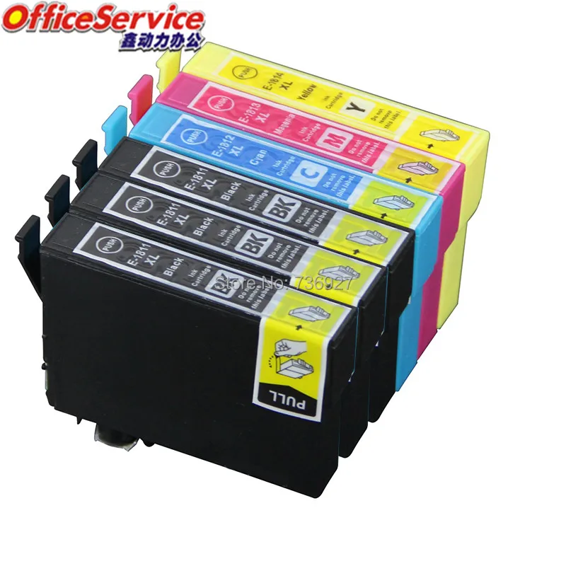Совместимый картридж 6X T1811 18XL T1801 чернильный для принтера Epson принтеров с