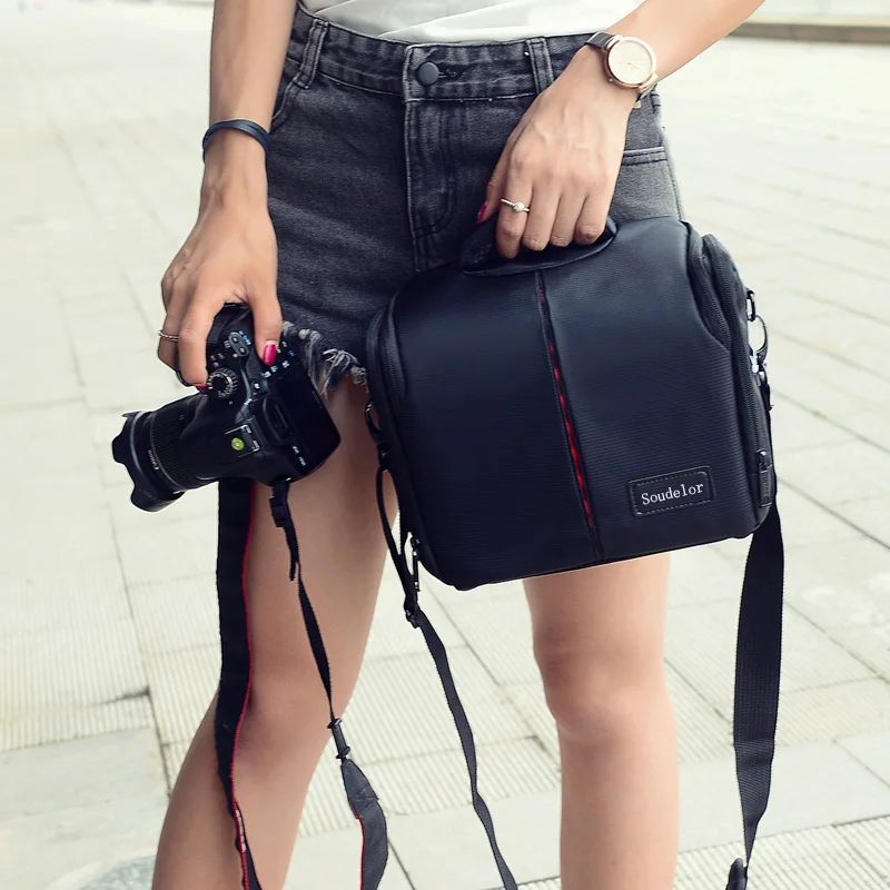 Водонепроницаемый дорожный маленький DSLR наплечный мешок для камеры с дождевиком для Canon 200D 600D 650D 70D 750D 760D 100D 1200D