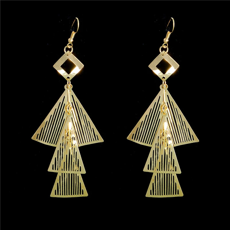 H:HYDE New Arrival Long Earrings Pendientes Mujer Jewelry Round Dangle For Women Gold Color Bijoux Fashion DY | Украшения и