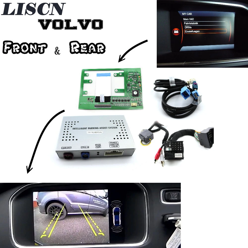 

For Volvo Park Assist Pilot Front & Bakcup Rear camera interface Reverse camera Improve V40 V60 V90 XC60 XC90 S60 S80 S90