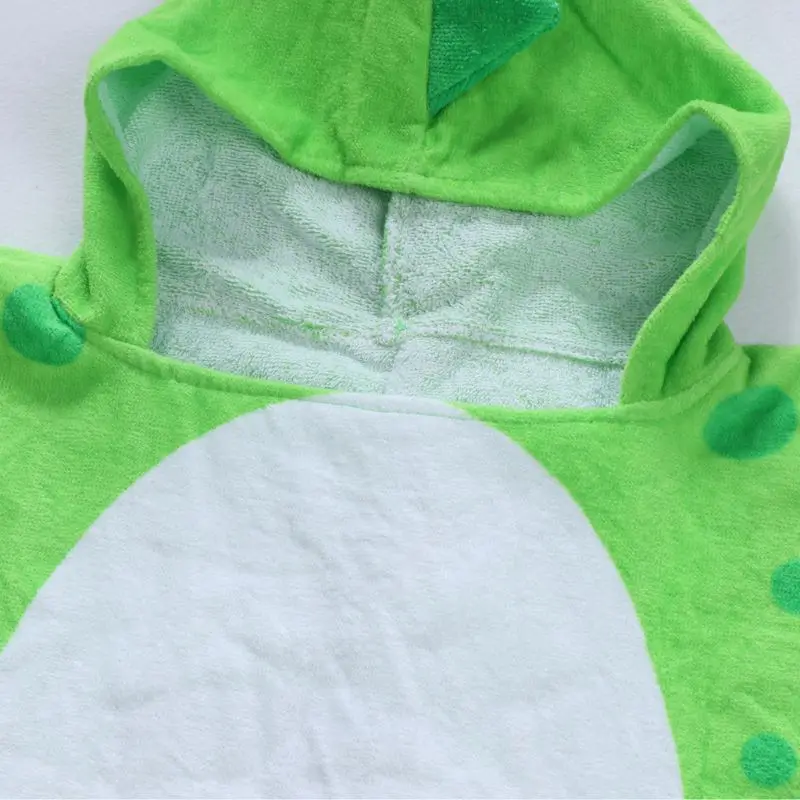 С капюшоном с узором в виде лапок динозавр пончо дети банное полотенце BeachTowel