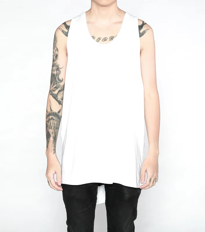 QoolXCWear майка в стиле хип хоп мужской приливной Свободный жилет с дырками Мужская