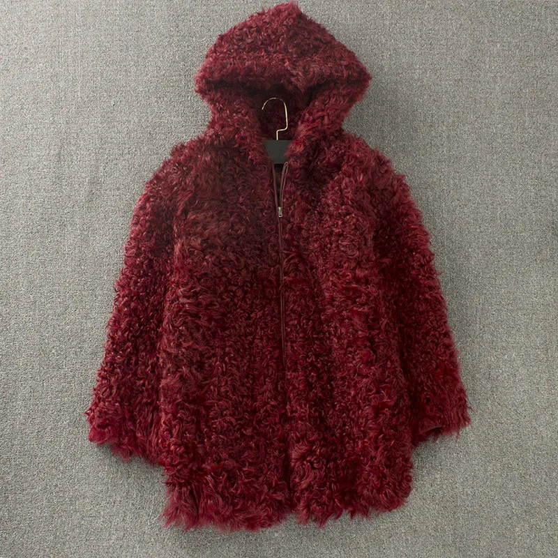 real lamb fur jackett 100%natural sheeps kin coats for women manteau femme hiver | Женская одежда