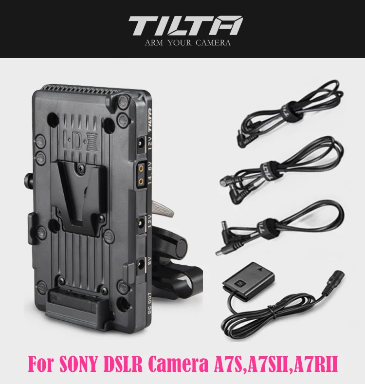 Аккумуляторная пластина TILTA V mount с адаптером 15 мм для DSLR камеры SONY A7S A7SII