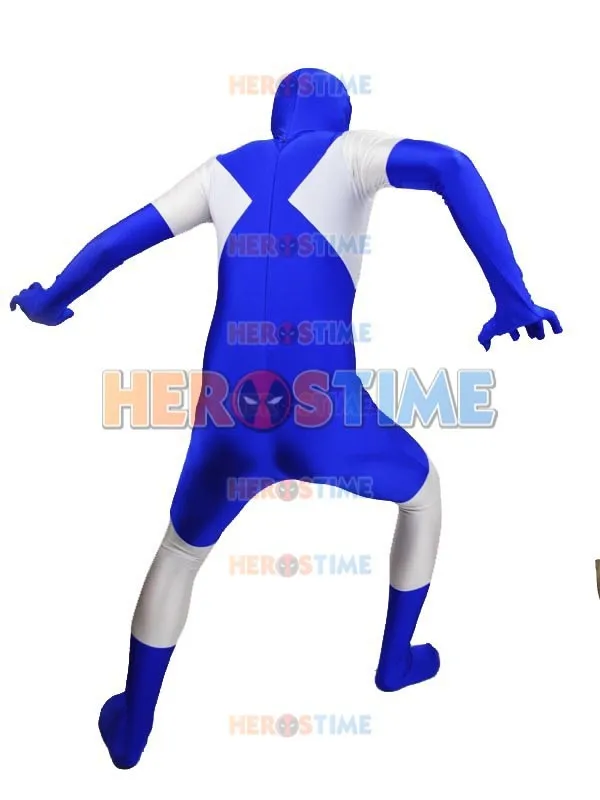 Костюм на Хэллоуин супергерой Марвел синий и белый спандекс Вэнс Астро костюм