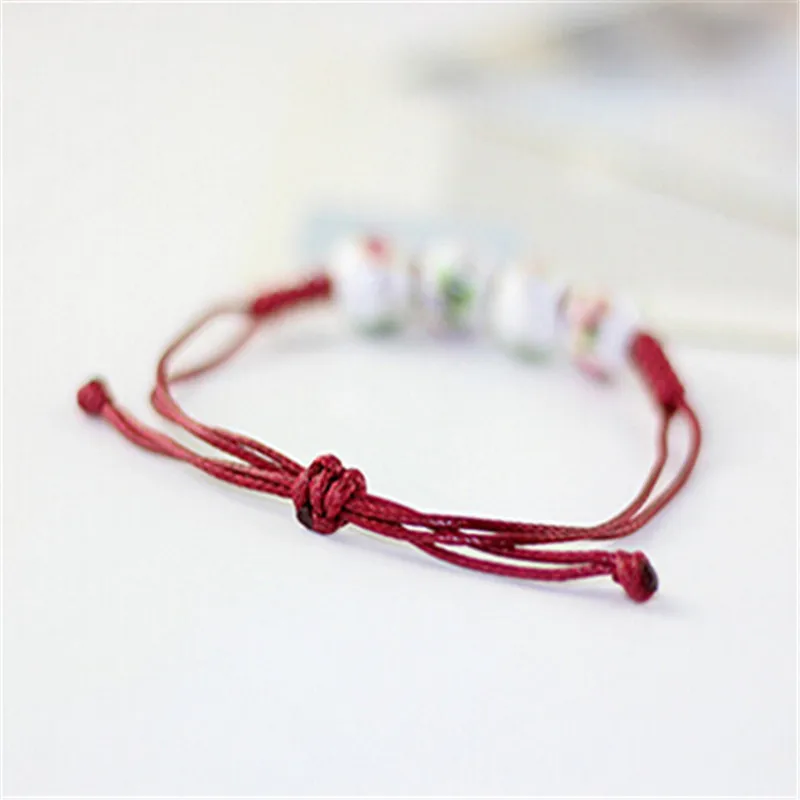 2017 Модный китайский фарфоровый браслет из натуральных бусин на удачу с