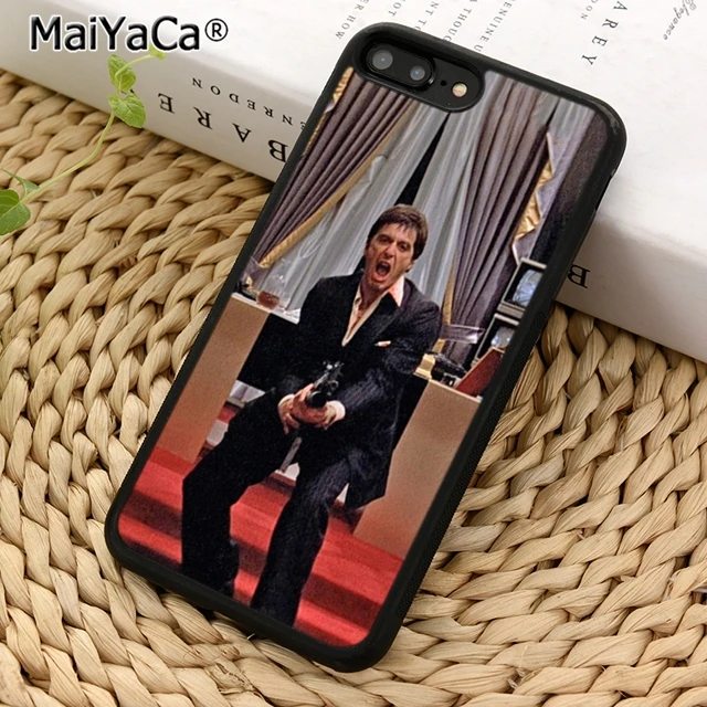 MaiYaCa Tony Montana Gun Scene Phone Case For iPhone 5 6 6s 7 8 plus 11 pro X XR XS max Samsung S7 edge S8 S9 S10 |