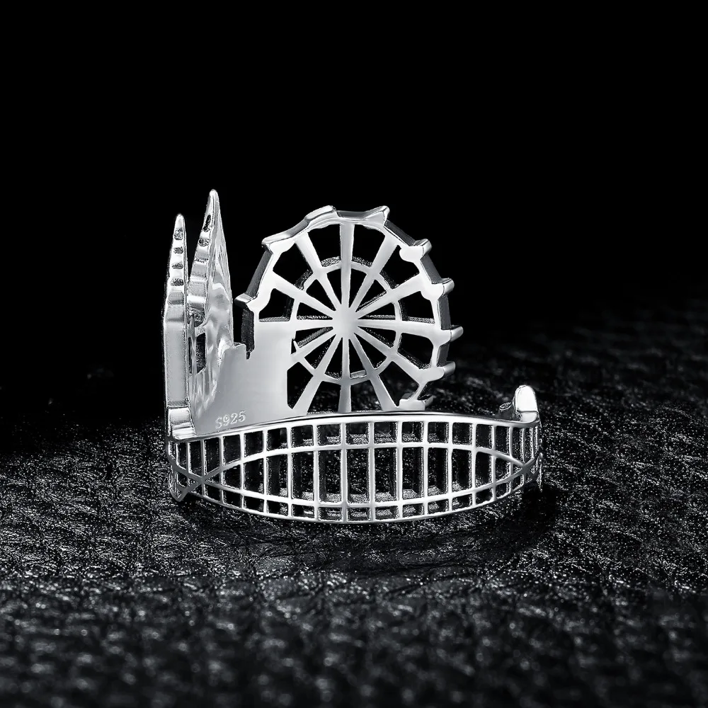 JewelryPalace Twin Towers Rings 925 Sterling Silver for Women Open Stackable Ring Band Jewelry Fine | Украшения и аксессуары