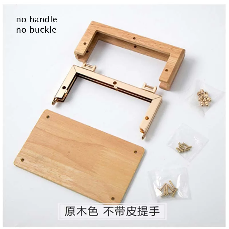 no handle and buckle Набор женских сумок с металлической застежкой и деревянной рамой - Цвет: no handle and buckle